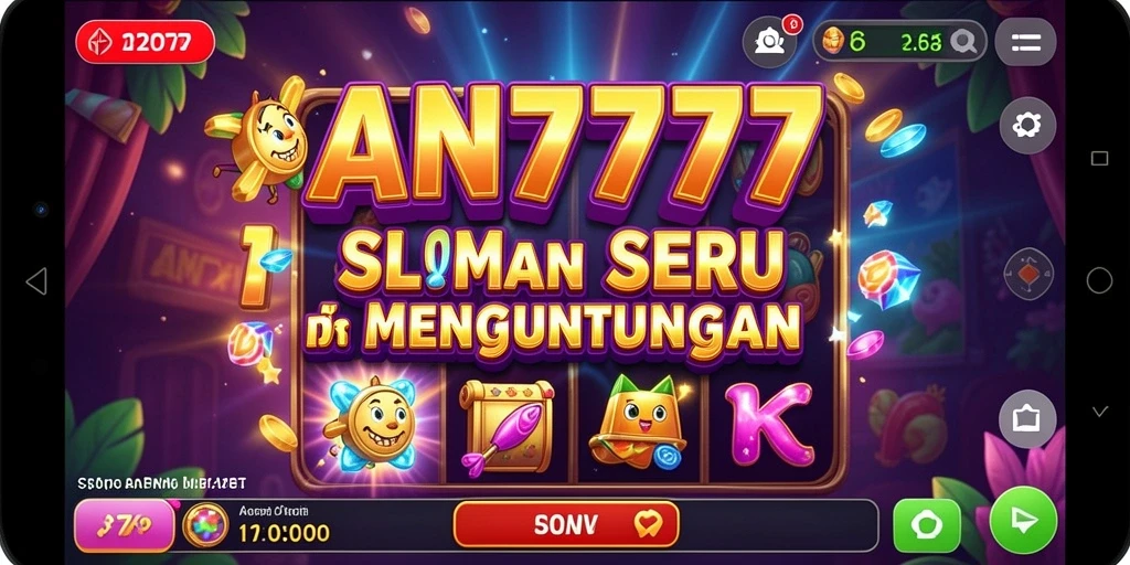 Tampilan gameplay AN777 yang menarik dan penuh warna.