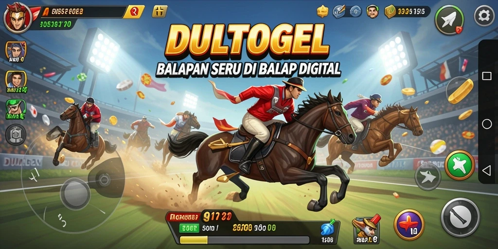 Tangkapan layar DULTOGEL menampilkan aksi balapan yang mendebarkan dan lingkungan yang realistis.