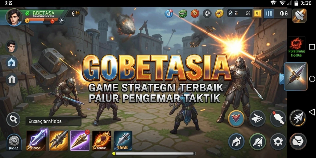 Tangkapan layar dari gameplay seru GOBETASIA yang menunjukkan pertempuran strategi.