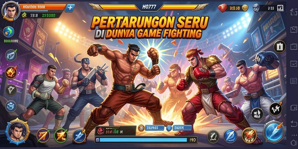Tampilan seru gameplay Fighting HO777 yang penuh aksi.