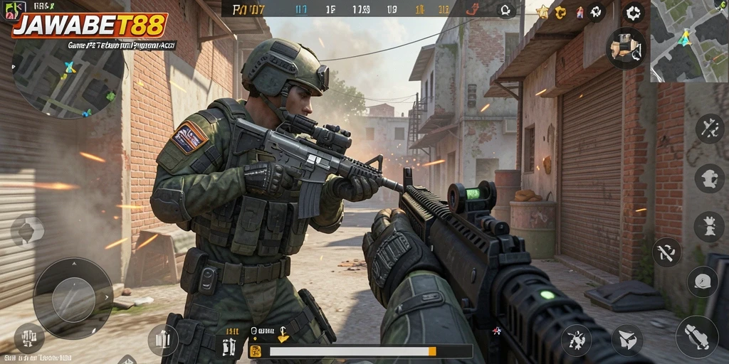 Tampilan gameplay mendebarkan dari JAWABET88 dengan aksi tembak-menembak luar biasa.
