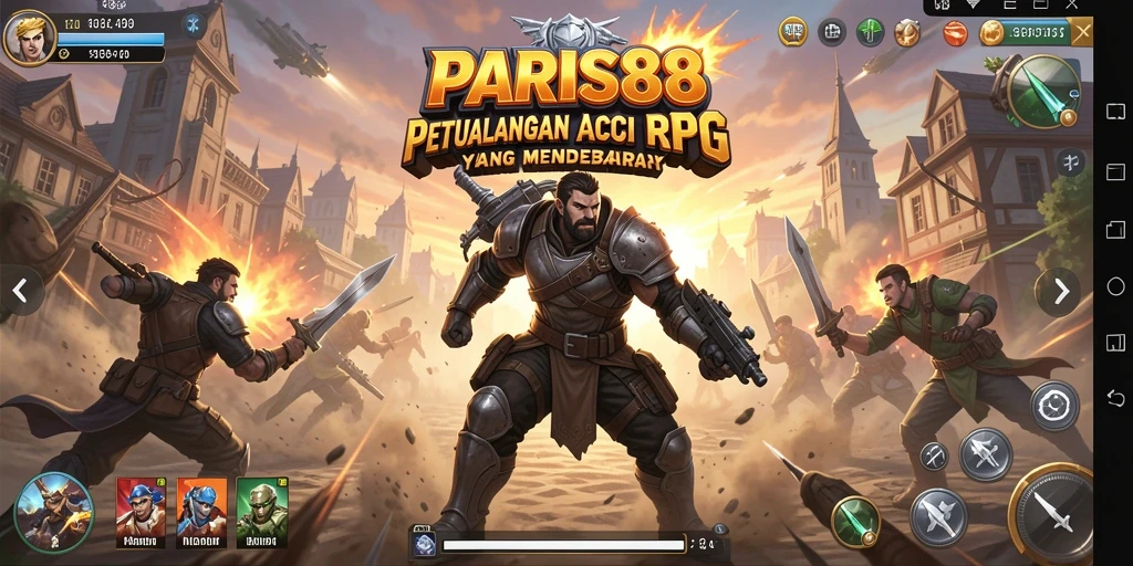 Tampilan utama gameplay PARIS88 dengan aksi ARPG yang menegangkan.