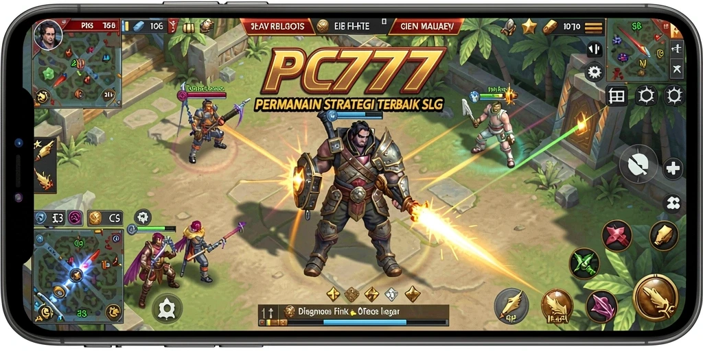 Tampilan gameplay yang dinamis dan strategis di PC777.
