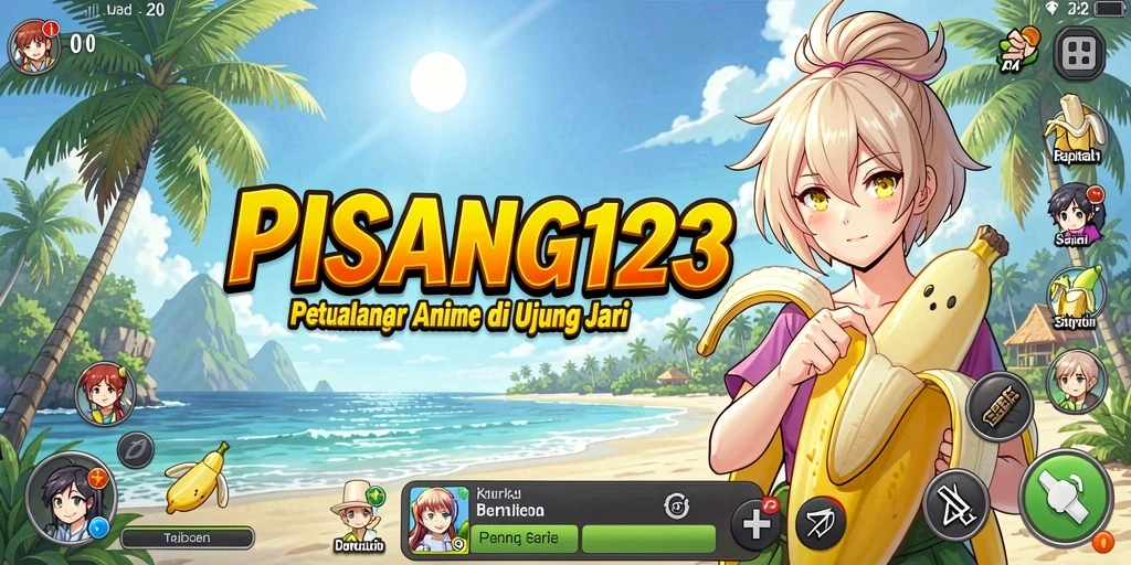 Tampilan gameplay menarik dari PISANG123 dengan karakter anime.
