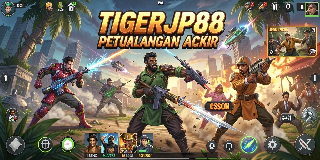 Tampilan gameplay menegangkan dari TIGERJP88 dengan aksi penuh adrenalin.